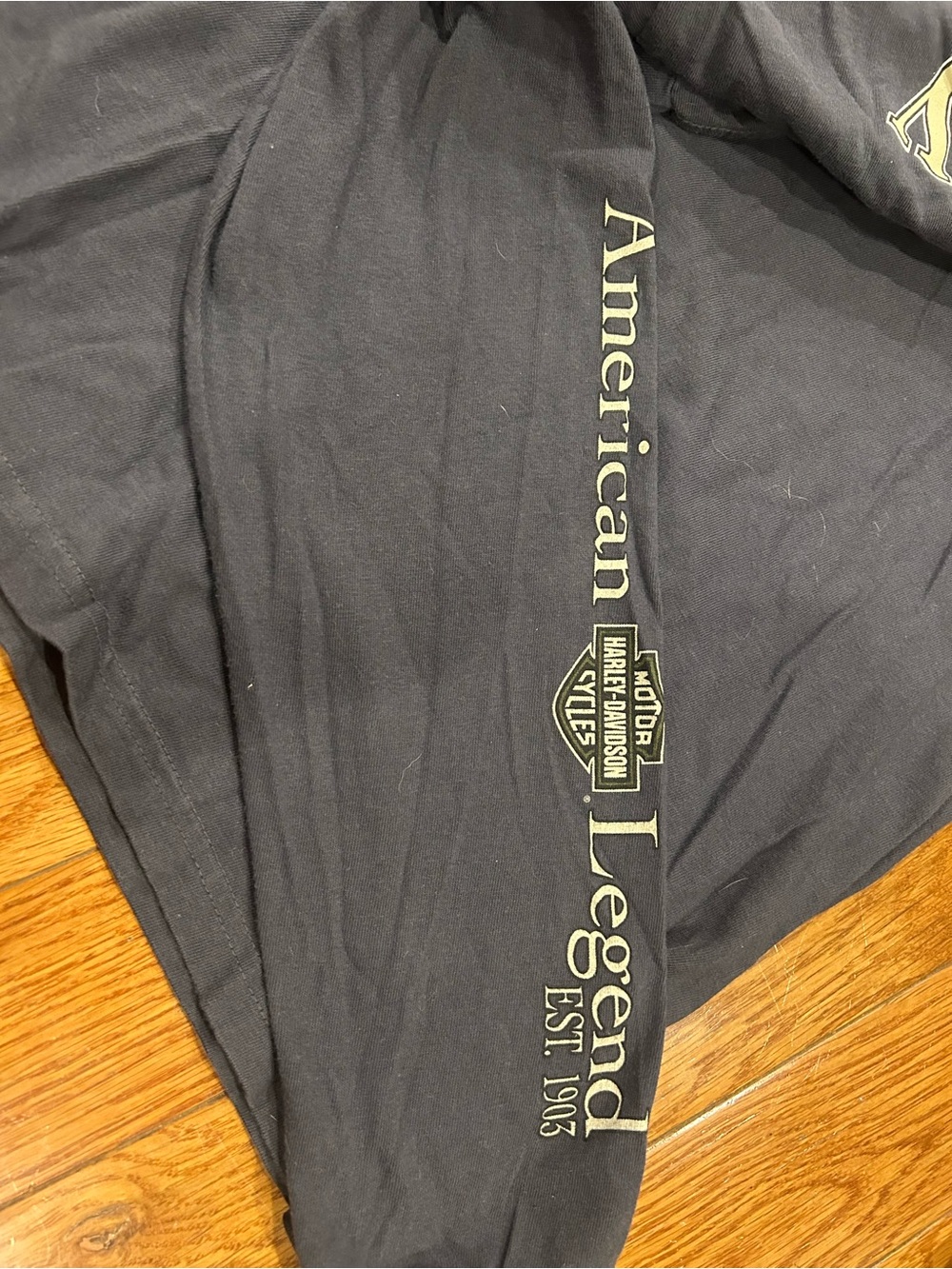 Vintage Harley Davidson‎ Shirt L Tilley Salisbury NC Long Sleeve Pocket Tee Gray - Picture 5 of 8